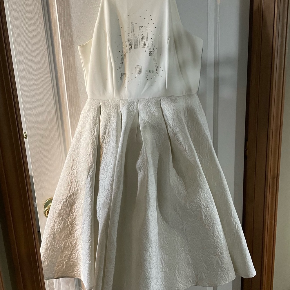 Disney Dress Shop Cinderella Castle White Dress with Castle Design